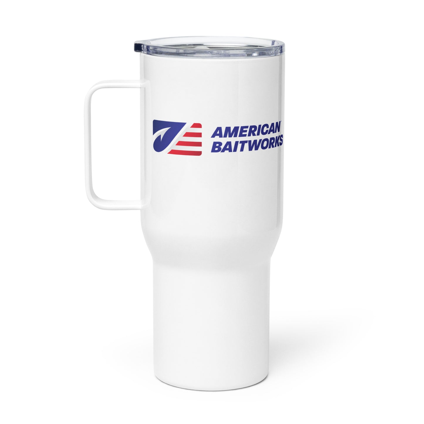 Travel mug with a handle