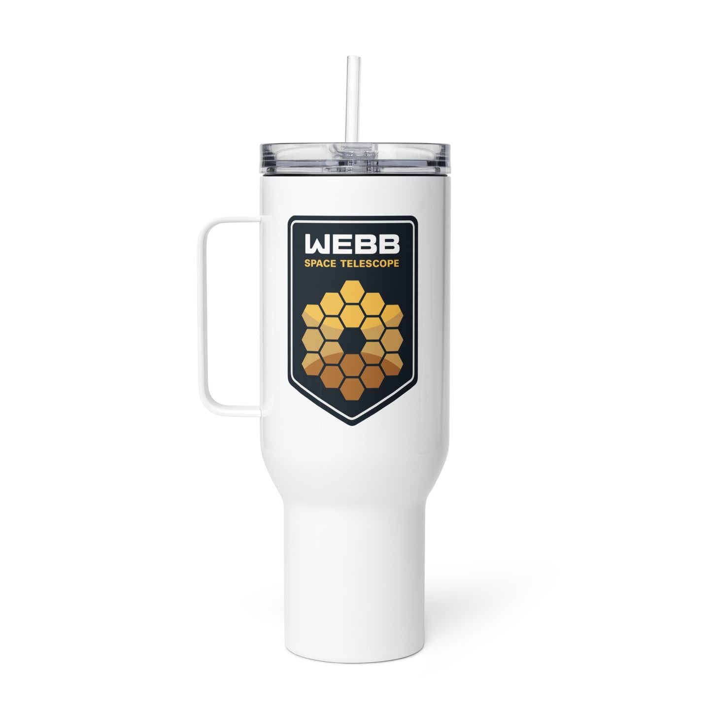 Webb Shield Travel mug with a handle