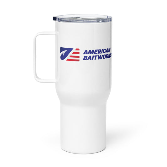 Travel mug with a handle